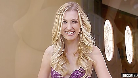 Blonde with huge tits gets fucked and cum