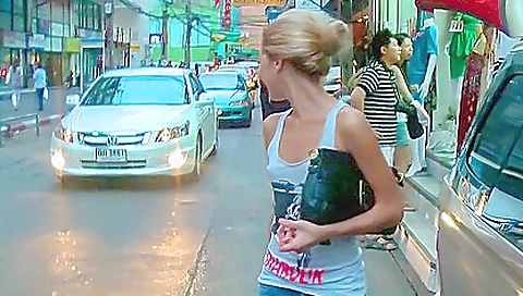 Slutty blondie's ass gets fucked