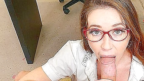 Hot stairwella's cock a hot blowjob and gets fuck